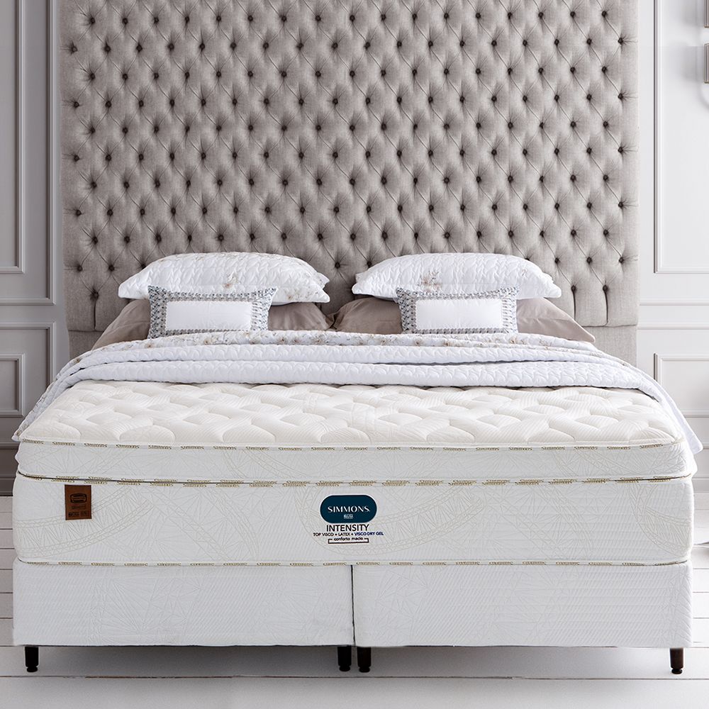 Cama Box + Colchão Simmons Intensity Plush