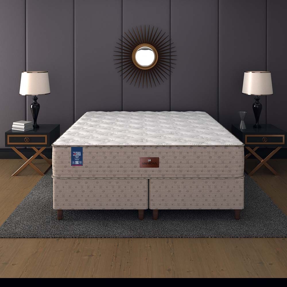 Cama Box + Colchão Simmons First Firm