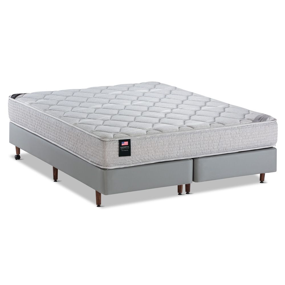 Cama box + Colchão Simmons New Hospitality