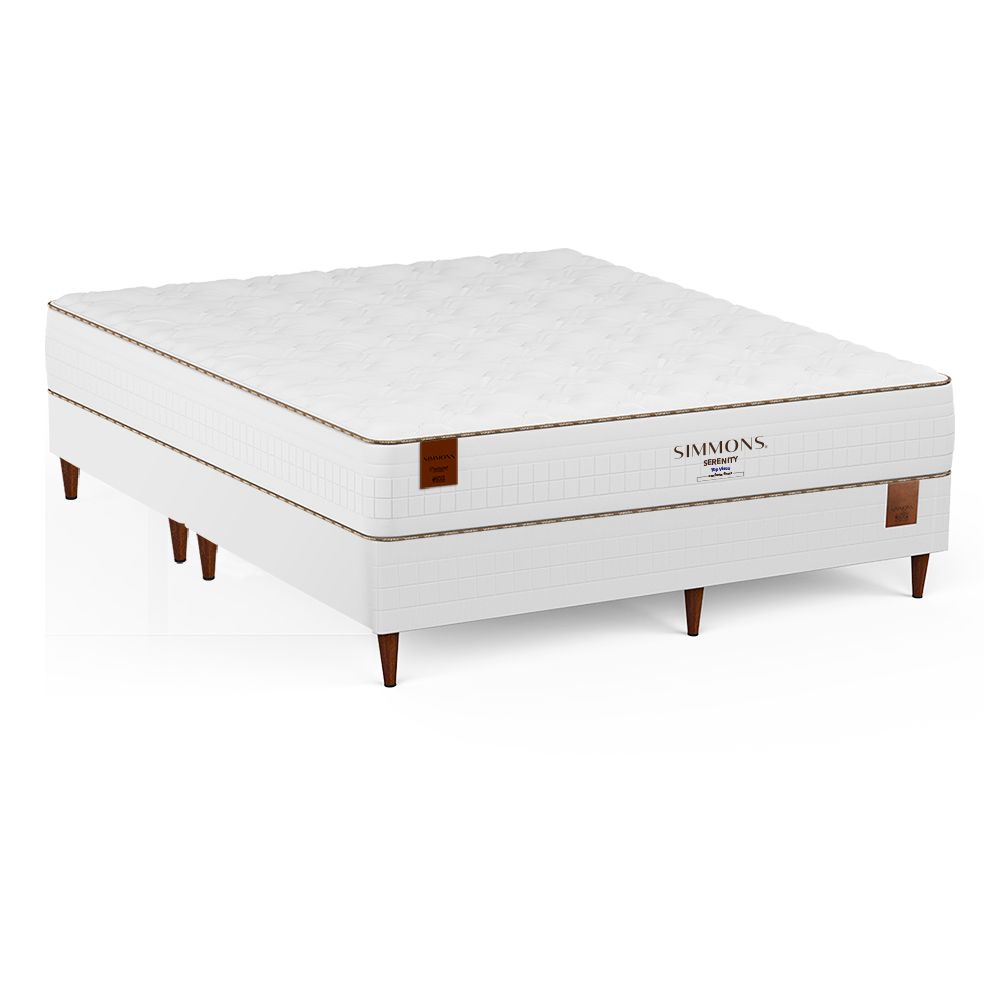 Cama Box + Colchão Simmons Serenity